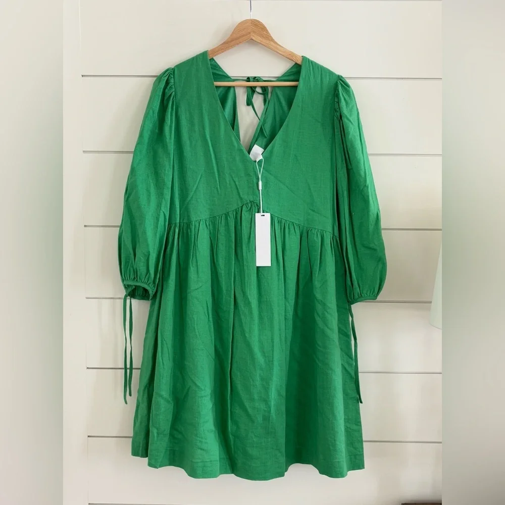 EVERY V-Neck Linen Blend Sundress NWT - Picture 2 of 4